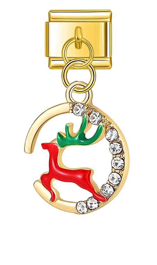 Red Snow Reindeer with Stones - red-snow-reindeer-with-stones-charms-45395046564175.png