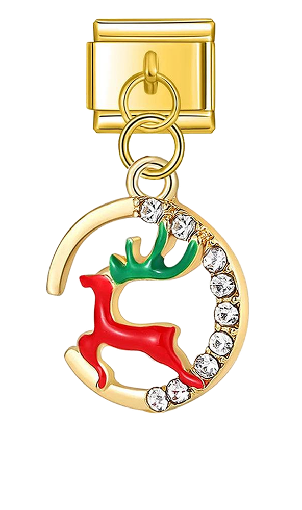 Red Snow Reindeer with Stones - red-snow-reindeer-with-stones-charms-45395046564175.png
