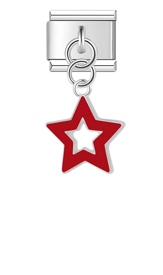 Red Star, on Silver - red-star-on-silver-charms-45921569341775.png