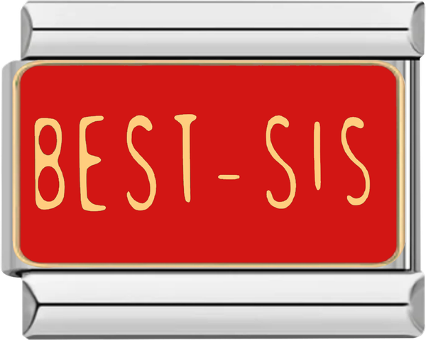 Red Plate, Best-Sis, on Silver - red plate best sis on silver.png