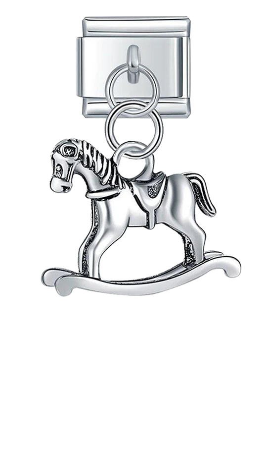 Rocking Horse, Silver - rocking-horse-silver-charms-45395133661519.png