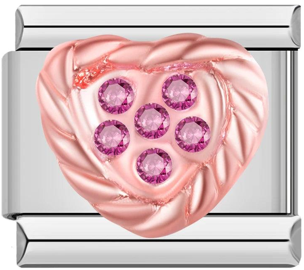 Rose Gold Heart with Pink Stones - rose-gold-heart-with-pink-stones-45411569205583.png