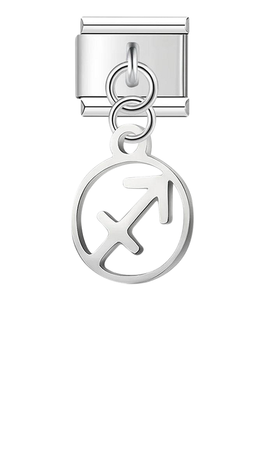 Sagittarius Sign, on Silver - sagittarius-sign-on-silver-charms-45942018736463.png