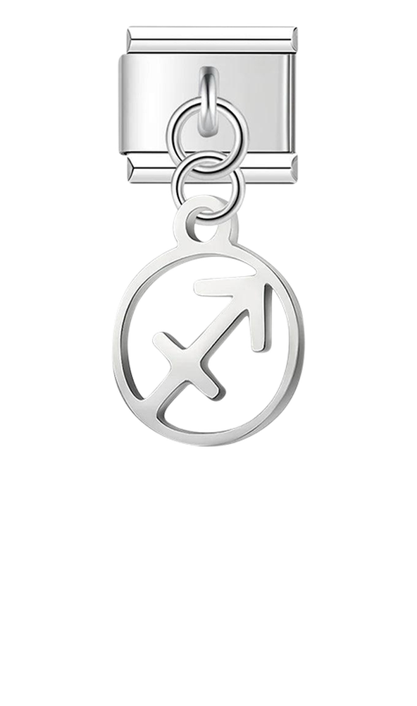Sagittarius Sign, on Silver - sagittarius-sign-on-silver-charms-45942018736463.png