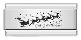Santa's Sleigh, Merry Christmas, on Silver - santa-s-sleigh-merry-christmas-on-silver-charms-45934179680591.webp