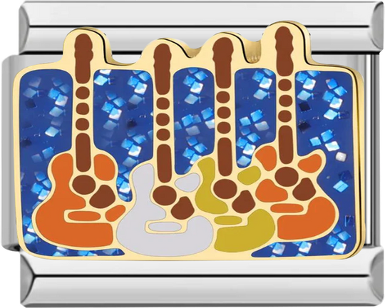Several Guitars, on Silver - several guitars on silver.png