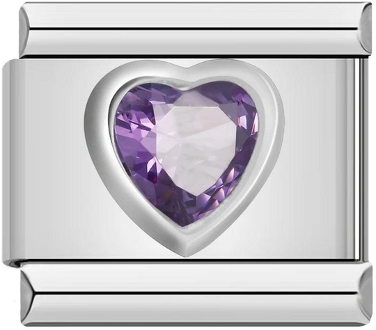 Silver Heart with Purple Stone, on Silver - silver-heart-with-purple-stone-on-silver-45921888665935.png