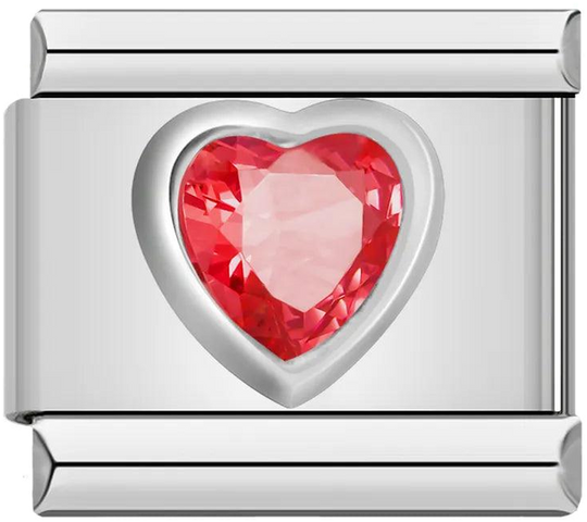 Silver Heart with Red Stone, on Silver - silver-heart-with-red-stone-on-silver-45921887846735.png