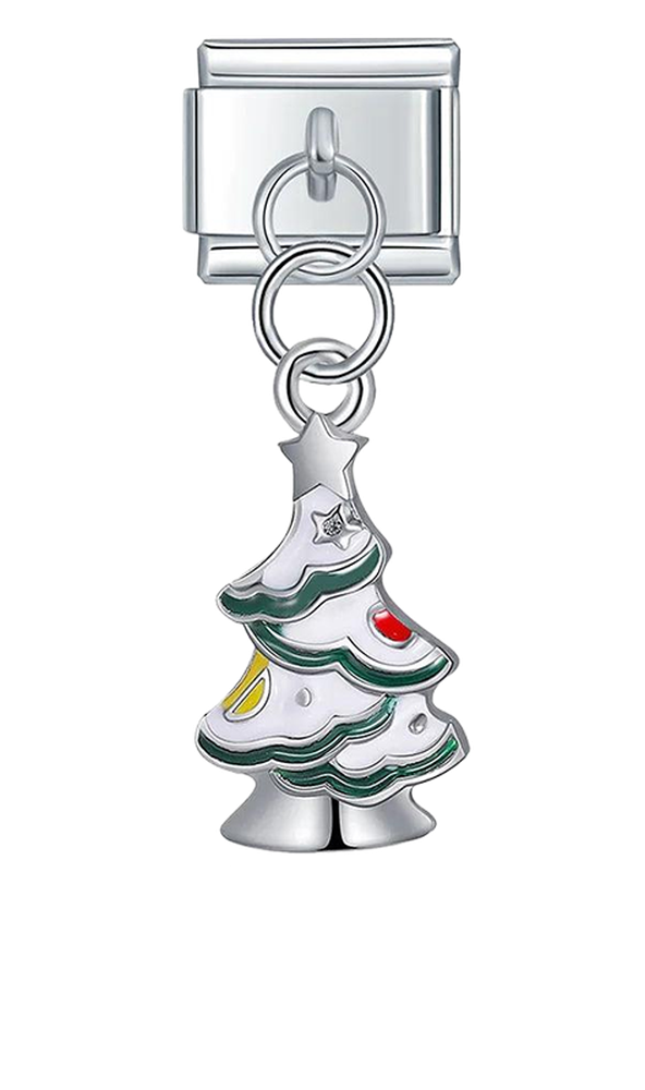 Snowy Christmas Tree and Its Silver Star - snowy-christmas-tree-and-its-silver-star-charms-45395366674767.png