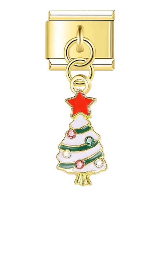 Snowy Christmas Tree with its Red Star - snowy-christmas-tree-with-its-red-star-charms-45394733138255.png