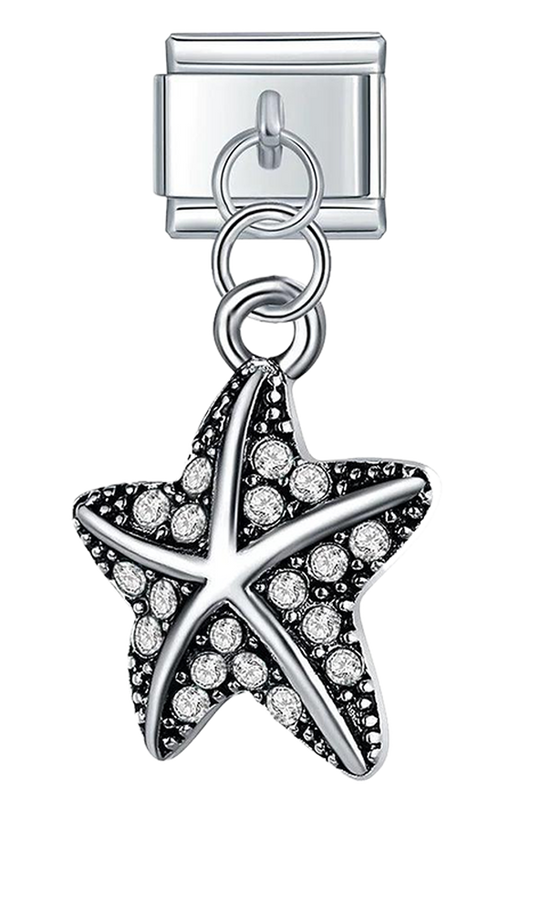 Starfish with Stones, on Silver - starfish-with-stones-on-silver-charms-45922131411279.png