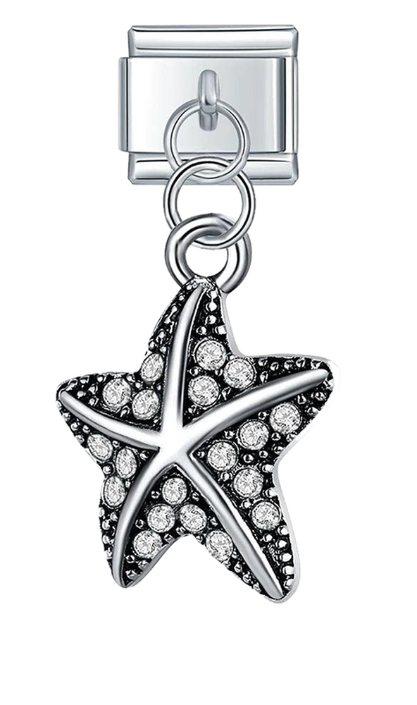 Starfish with Stones, on Silver - starfish-with-stones-on-silver-charms-45922131411279.png