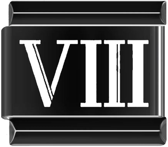 VIII, Roman Numeral, on Black - viii-roman-numeral-on-black-45942695625039.png