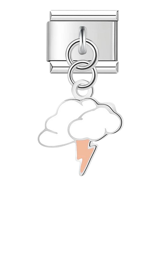 White Cloud and Thunder, on Silver - white-cloud-and-thunder-on-silver-charms-45958480560463.png