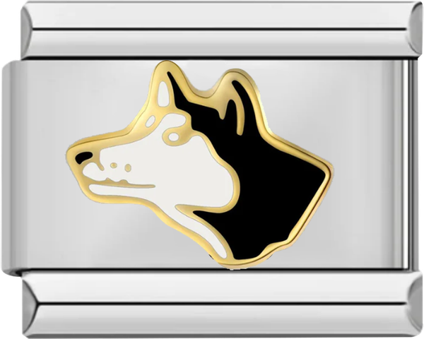 Wolf, Black and White, on silver - wolf black and white on silver.png