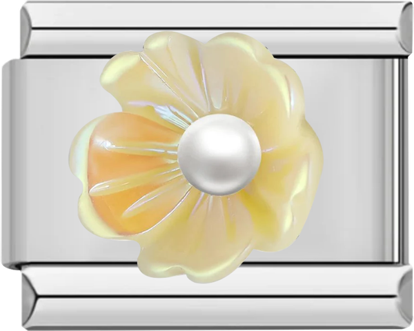 Yellow Flower and its Pearl in 3D - yellow flower and its pearl in 3d.png