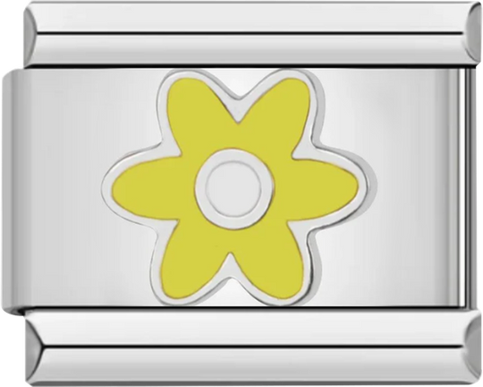 Yellow Flower, on Silver - yellow flower on silver.png