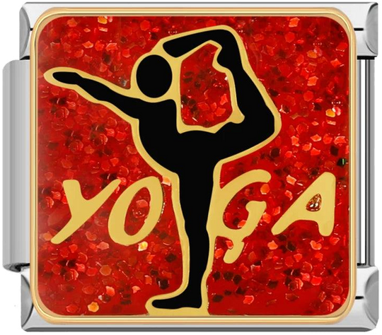 Yoga on a Red Plate, on Silver - yoga-on-a-red-plate-on-silver-45921383678287.png